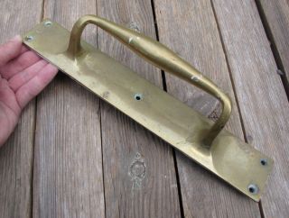 Large Solid Brass Vintage Door Handle Pull / Commercial Shop / Pub / Bar