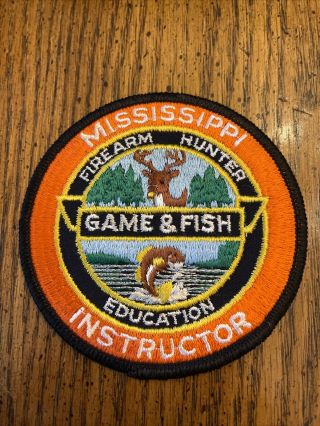 Old Mississippi Fish Game Warden Instructor Safe Hunter Police Patch Park Rsnger