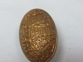 Antique Vintage Brass Door Knob Public School City Of York