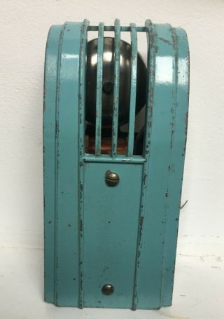 Rare Vintage Art Deco Door Bell Self Contained Metal Paint