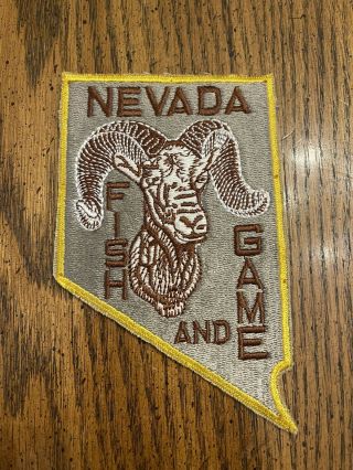 Old Nevada Fish Game Warden Police Patch Wildlife Conservation Officer State Nv