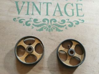 2 X Old/vintage Brass Wheels