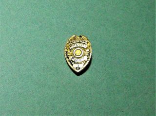 Vintage National City California Police Patrolman 1 Yr Service Pin 1/10 10k Gold 2