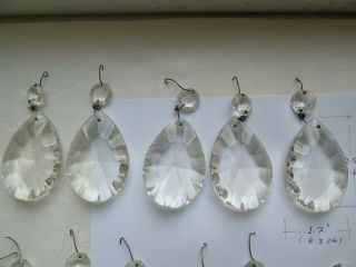 French antique /vintage 26 crystals drops 3 size,  gorgeous chandelier part 3