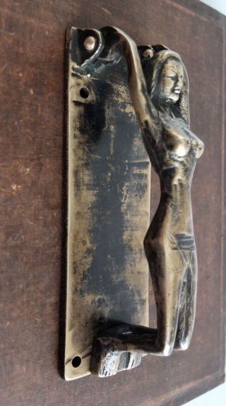 Vintage Style Brass Door Knocker Nude Lady Door Pull Nude Girl Knocker