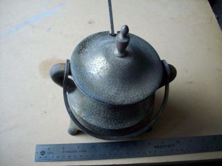Vintage Cast Iron Brass Fire Starter Smudge Pot