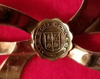 Madison College Ladies Sterling Crest Pin Pre 1977 James Madison University Bow