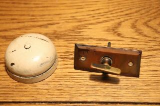 Vintage Mechanical Crank Twist Door Bell House Hardware