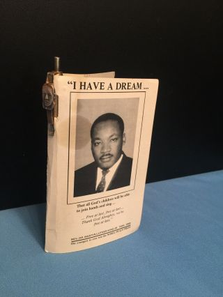 Vintage Martin Luther King " I Have A Dream " Ink Pin And Pamphlet