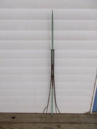 Antique Lightning Rod Base Stand With Copper Lightning Rod