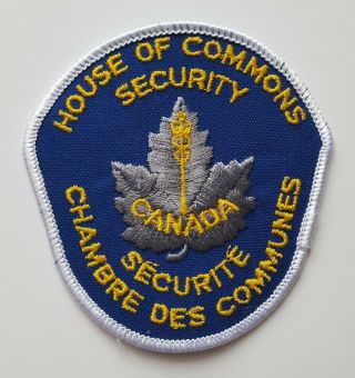 Canadian House Of Commons Parliament Security Canada Police Patch,  Rare