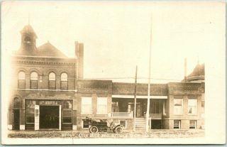 1910s Holton,  Kansas Rppc Real Photo Postcard " City Hall & Armory,  West 5th St.  "