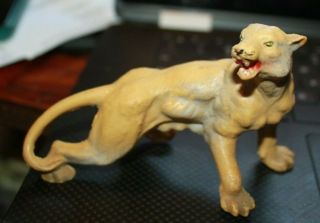 J.  H.  Miller,  Circa 1957 Mountain Lion Blo - Mold Plastic Wild Animal Figure