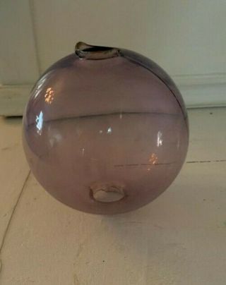Vintage Amethyst Purple Glass Lightning Rod Glass Ball Sphere Globe Antique Old
