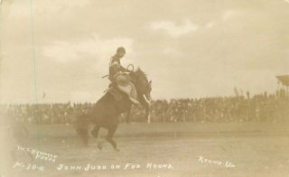Bowman Pendleton Oregon Cowboy Rodeo Rppc Photo 39b Postcard 20 - 14286