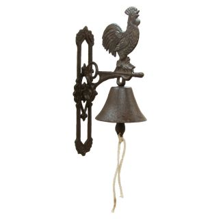 Metal Wall Mount Rooster Welcome Bell Rustic Country Farmhouse Kitchen Decor