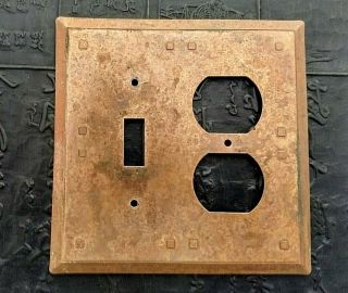 One Copper Patina Switch Plate And Outlet Cover Beveled Edges Craftsman Mission