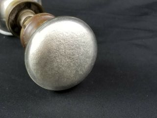 Antique Set of American Mercury Glass Doorknobs w/ Brass Shanks 1800 ' s Pair 2