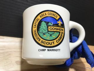 Vintage Boy Scouts Bsa Coffee Cup Mug Goshen Camp Marriott Capital Area Council