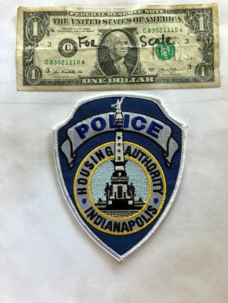 Indianapolis Housing Authority Indiana Police Patch Un - Sewn Great Shape