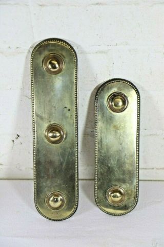 2 X Antique Brass Finger Plates Push Door Handle Decorative Heavy Brass Salvage