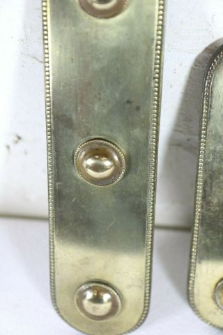 2 x Antique Brass Finger Plates Push Door Handle Decorative Heavy Brass Salvage 2