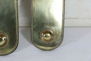 2 x Antique Brass Finger Plates Push Door Handle Decorative Heavy Brass Salvage 3