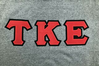 Tke Tau Kappa Epsilon Hoodie Sweatshirt Size Large Midweight High Cotton Blend