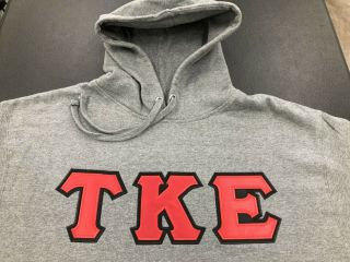TKE Tau Kappa Epsilon hoodie sweatshirt size Large midweight high cotton blend 3