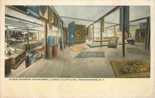Poughkeepsie Ny Luckey,  Platt & Co.  Floor Covering Department Postcard