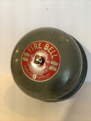 Vintage Edwards Co.  Fire / School Bell No.  326 Vibrating Adaptabel