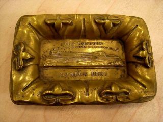 Crystal Palace 1851 Exhibition Worlds Fair Brass Pin Trinket Dish Dresser Tray