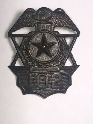 Antique Police Officers Hat Badge Ed Jones Co Oakland Ca Obsolete