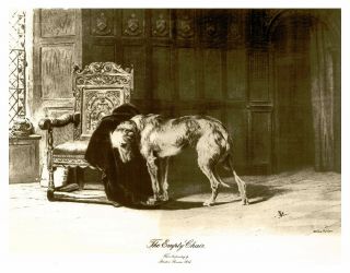 Irish Wolfhound Print,  The Empty Chair