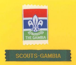 Scouts Of Gambia - Boy & Girl Scout Membership Rank Award & Strip Patch Set