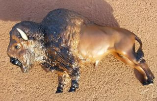 Vintage Breyer Molding Co Buffalo Bison Large American Plains Figure Stamped