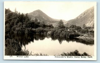 Camp Baldy,  Ca - View Of Mirror Lake - Alexanders Studio Photo Rppc