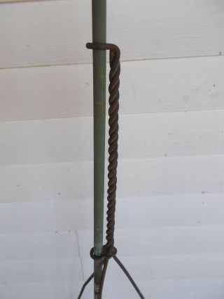 Antique Twisted Iron Lightning Rod Base Stand with Copper Lightning Rod 2