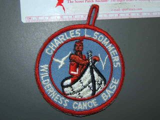 Boy Scout Charles L.  Sommers Canoe Base Early Patch 1284p