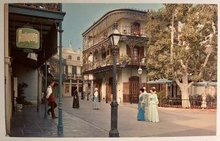 Rare Disneyland Ca Postcard Orleans Square Iron Lace Balconies Louisiana