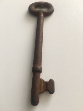 Antique Rusted Skeleton Key Very Old Iron Key Found In Deadwood Sd,  Jail Key