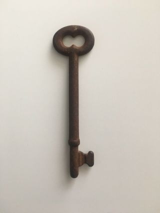 Antique Rusted Skeleton Key Very Old Iron Key Found in Deadwood SD,  Jail Key 2