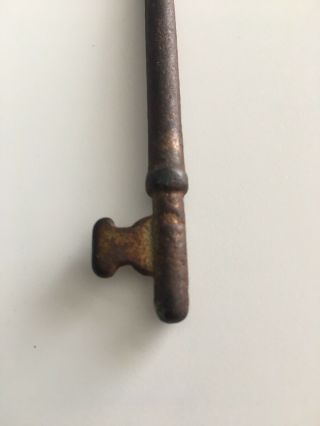 Antique Rusted Skeleton Key Very Old Iron Key Found in Deadwood SD,  Jail Key 3