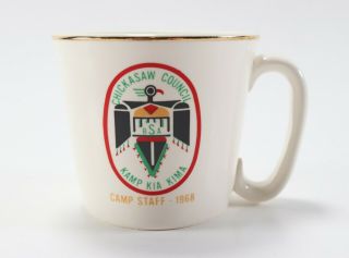 Vintage 1968 Camp Staff Kia Kima Chickasaw Boy Scouts Of America Coffee Mug Cup