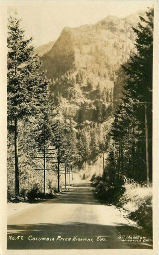 Columbia River Highway Oregon Markham 1920s Rppc Photo Postcard 20 - 7793