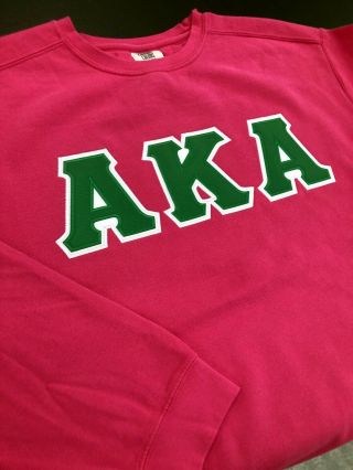 Alpha Kappa Alpha crew sweatshirt size Large heavyweight cotton fleece 3