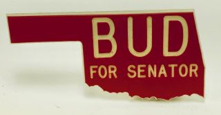Bud Wilkinson Oklahoma Pin Back Campaign Local Button Senator U.  S.  Senate