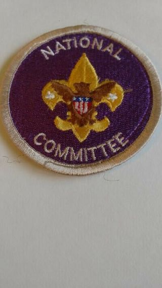 Bsa Position Patch,  National Committee,  1973 - 80,  Tenderfoot Emblem,  Purple Twill