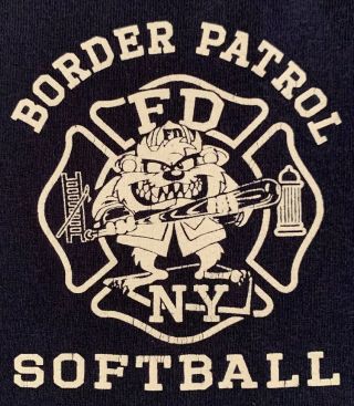FDNY NYC Fire Department York City T - Shirt Sz M Queens Softball 3