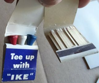 1960 Political Items VOLPE MATCHES,  Whittier/IKE Golf Tees,  STUDENT VOTE TAG etc 3